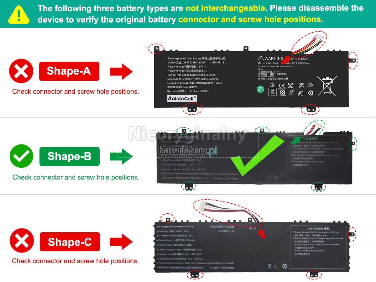 Acer 4964121-2S1P bateria