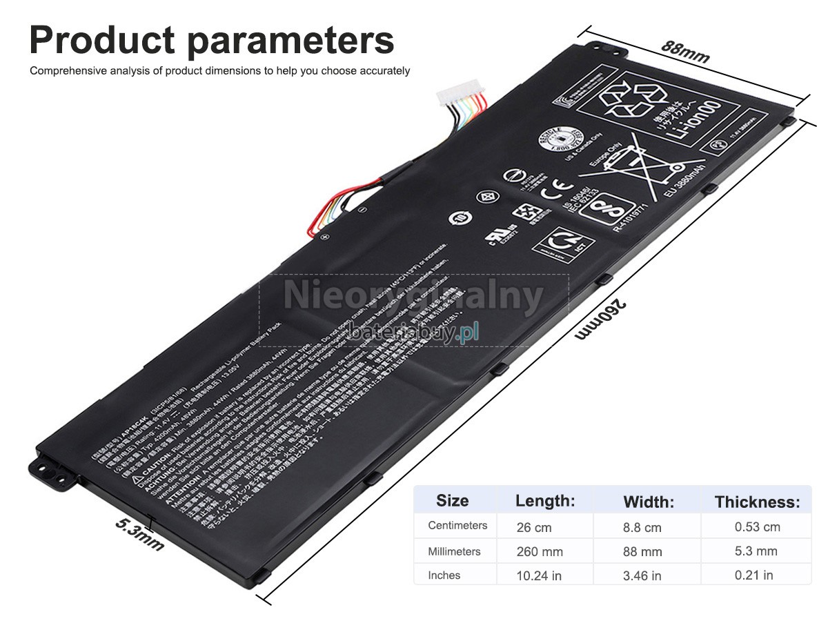Acer Aspire 3 A315-44P bateria
