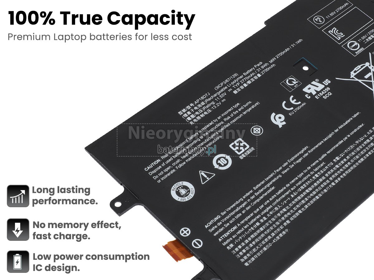 Acer SWIFT 7 SF714-52T-70CE batteria