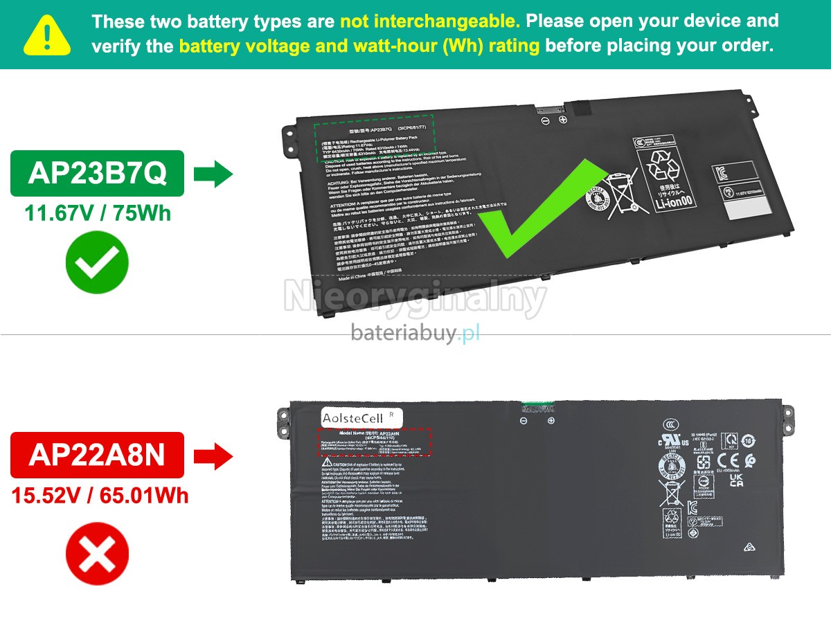 Bateria do Laptop Acer SWIFT 14 AI SF14-61T-R5C2
