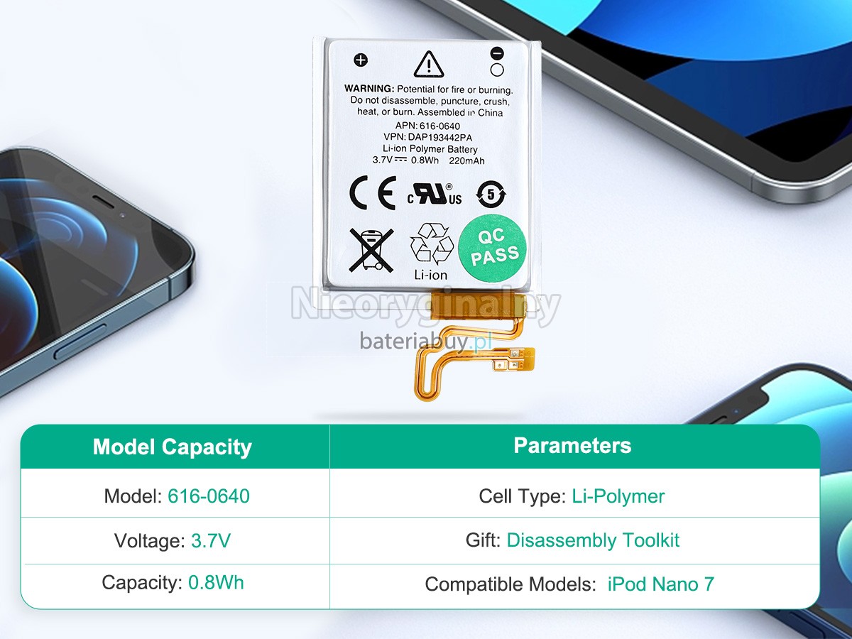Apple IPOD NANO 7 bateria