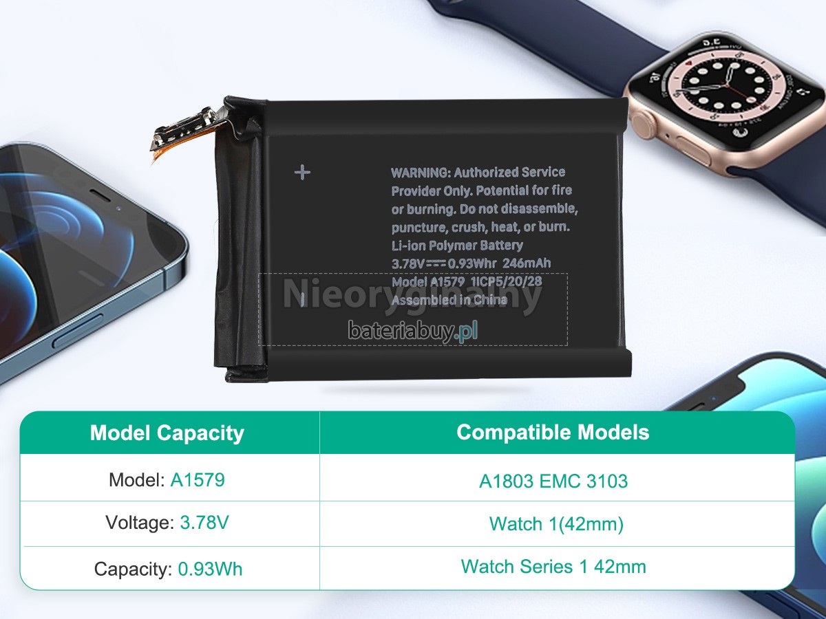 Apple WATCH Series 1 42MM bateria