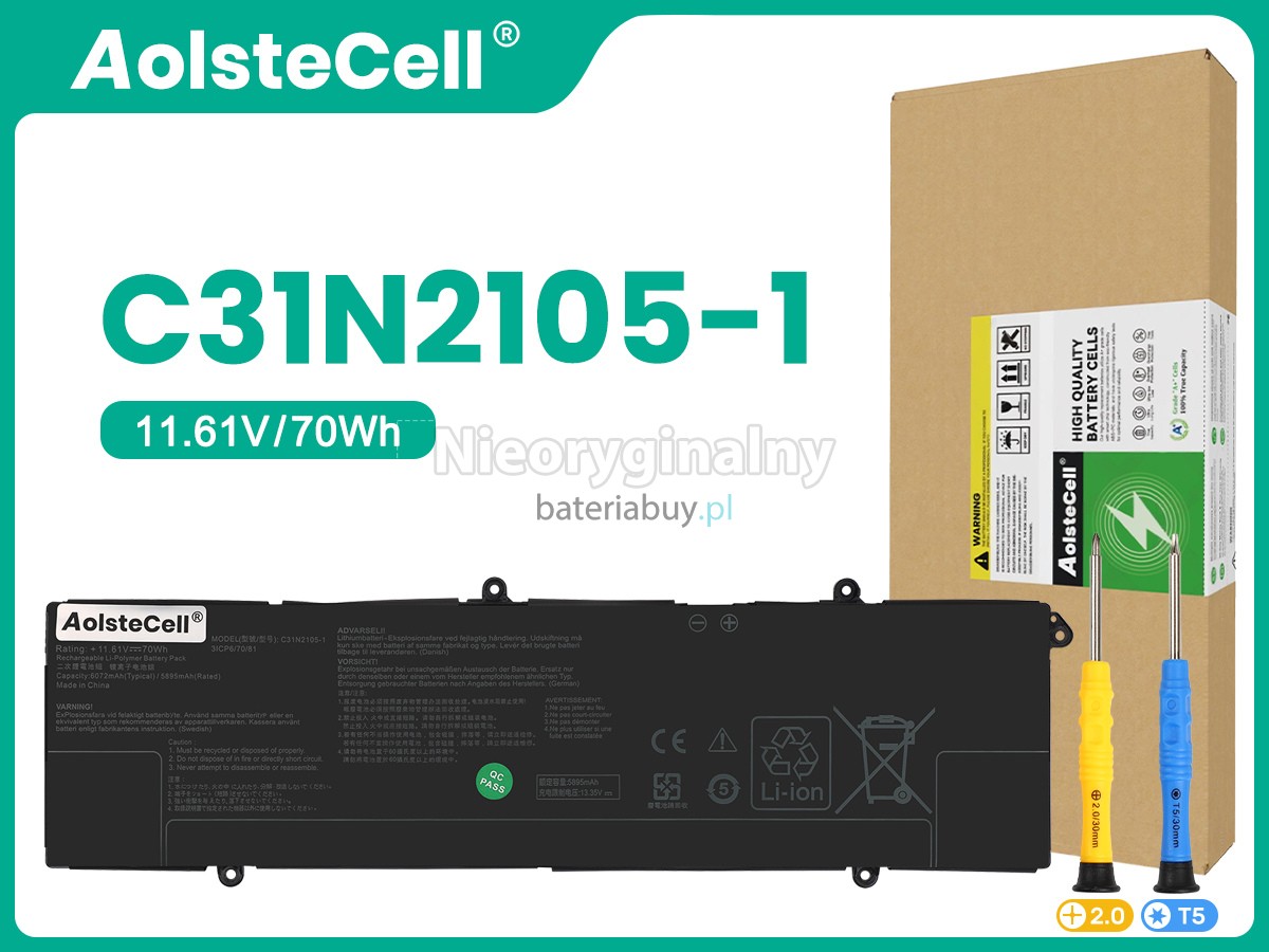 Asus VivoBook Pro 15 OLED K6502ZC-OLED-MA731X bateria