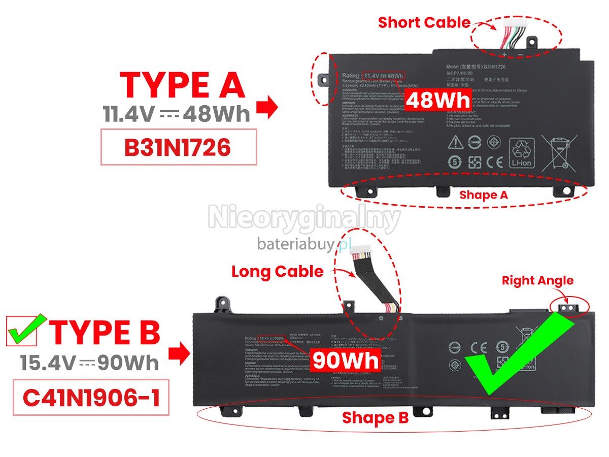 Asus TUF GAMING F17 FX706HE-HX011 bateria