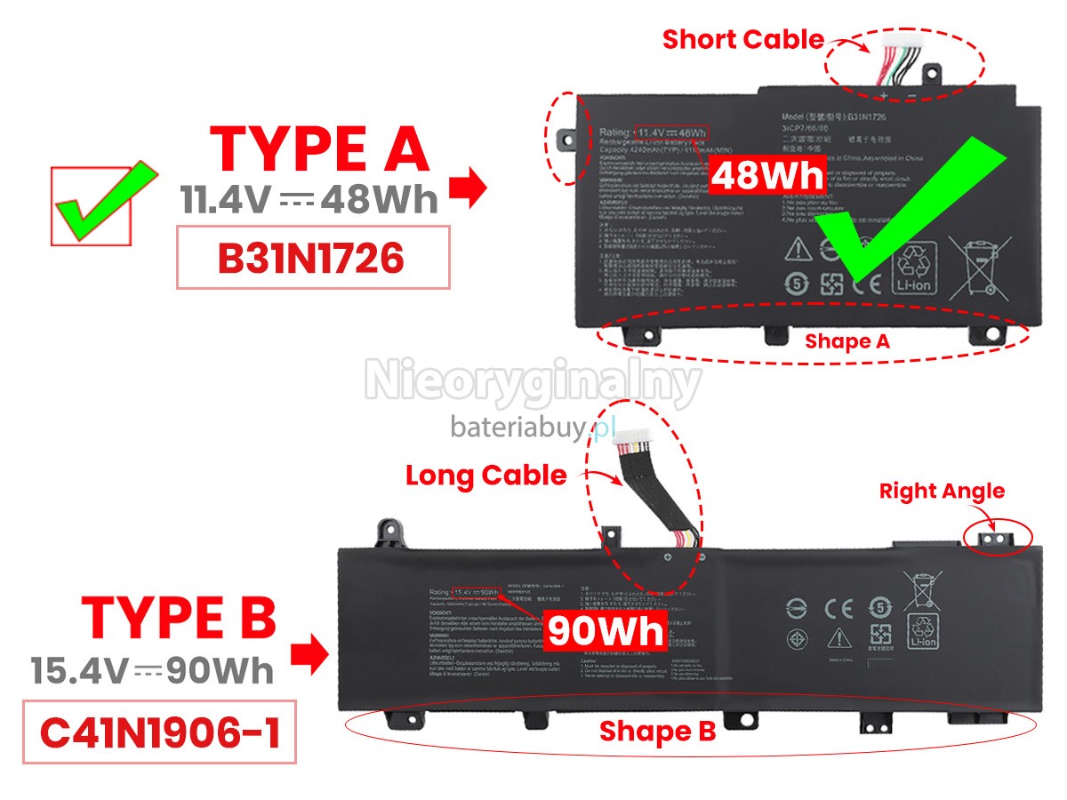 Asus TUF GAMING F17 FX706HE-HX011 bateria