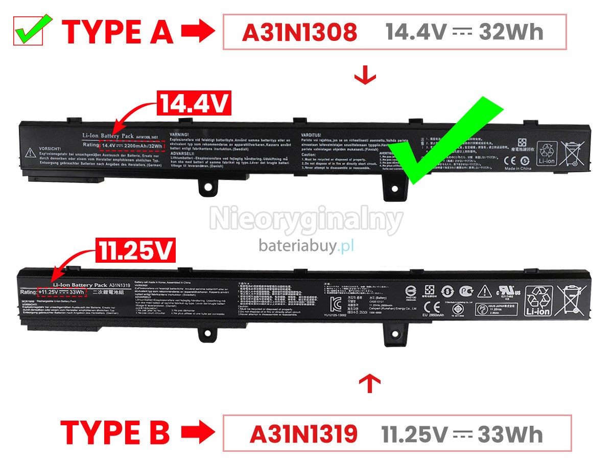Asus VivoBook X551MA-RCLN03 bateria