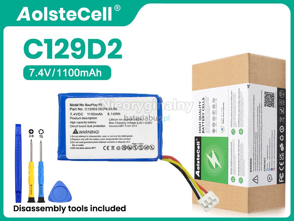 Bang Olufsen BEOPLAY P2 bateria