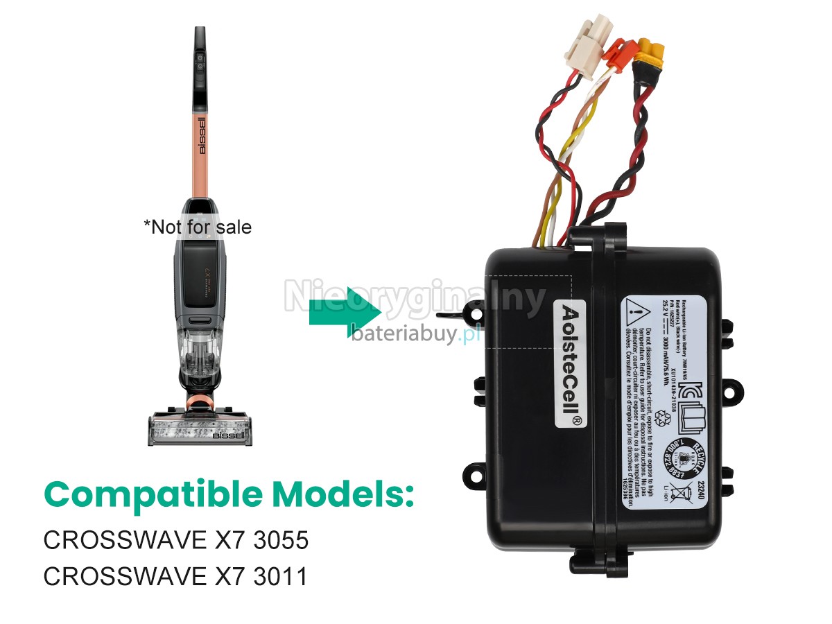 Bissell 1625227 S30Q bateria