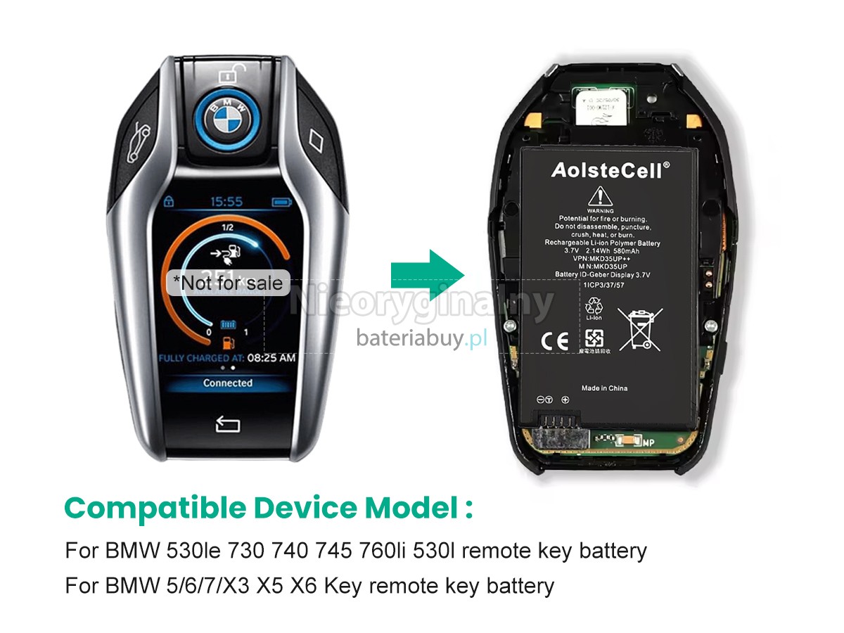 BMW SMART TOUCH SCREEN KEY bateria