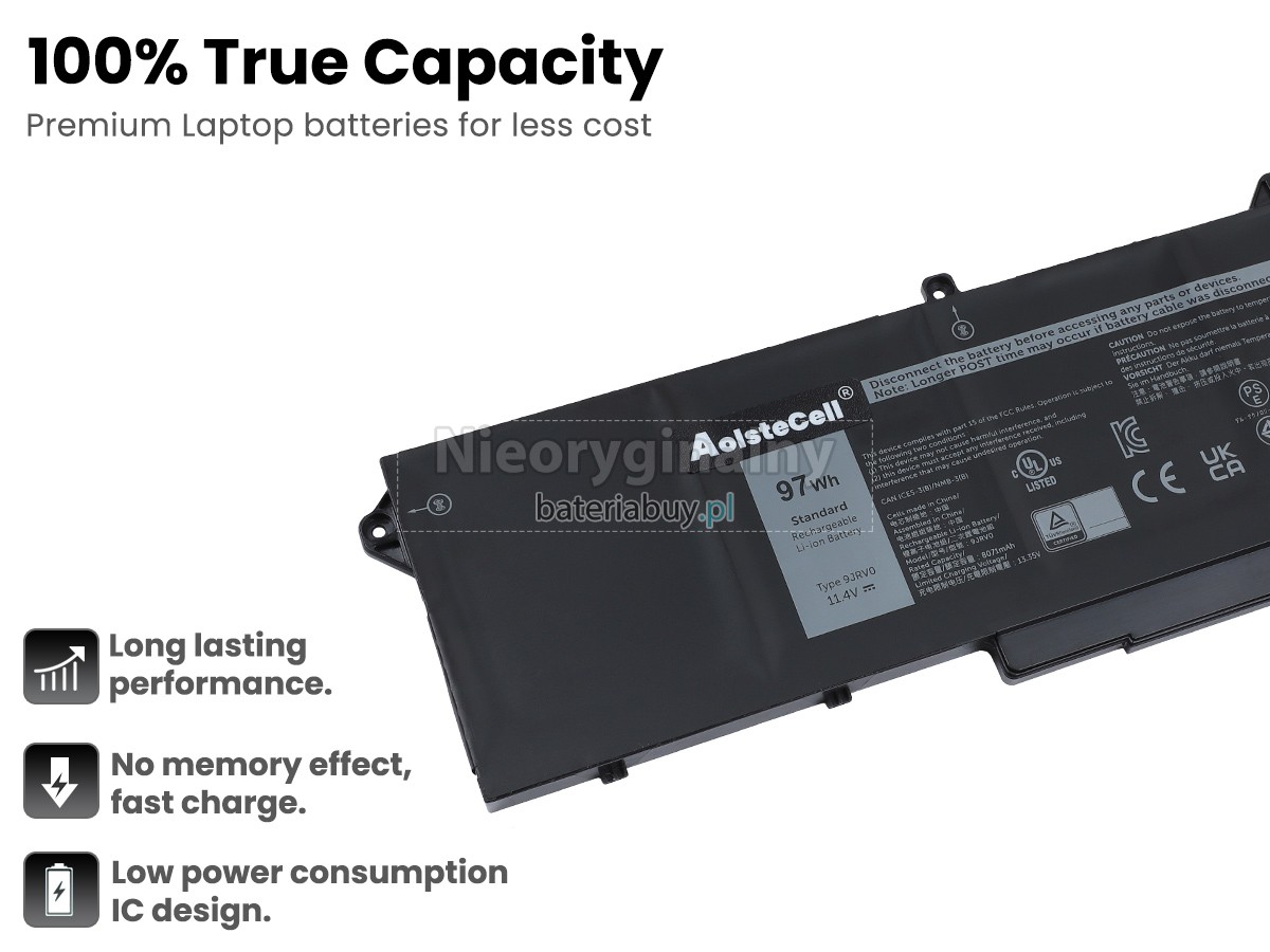Dell 9JRV0(3ICP7/54/65-2) bateria