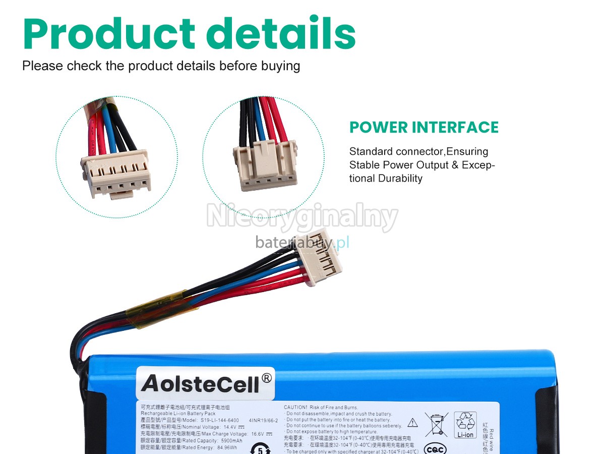 Bateria do Odkurzacz Ecovacs S19-LI-144-6400