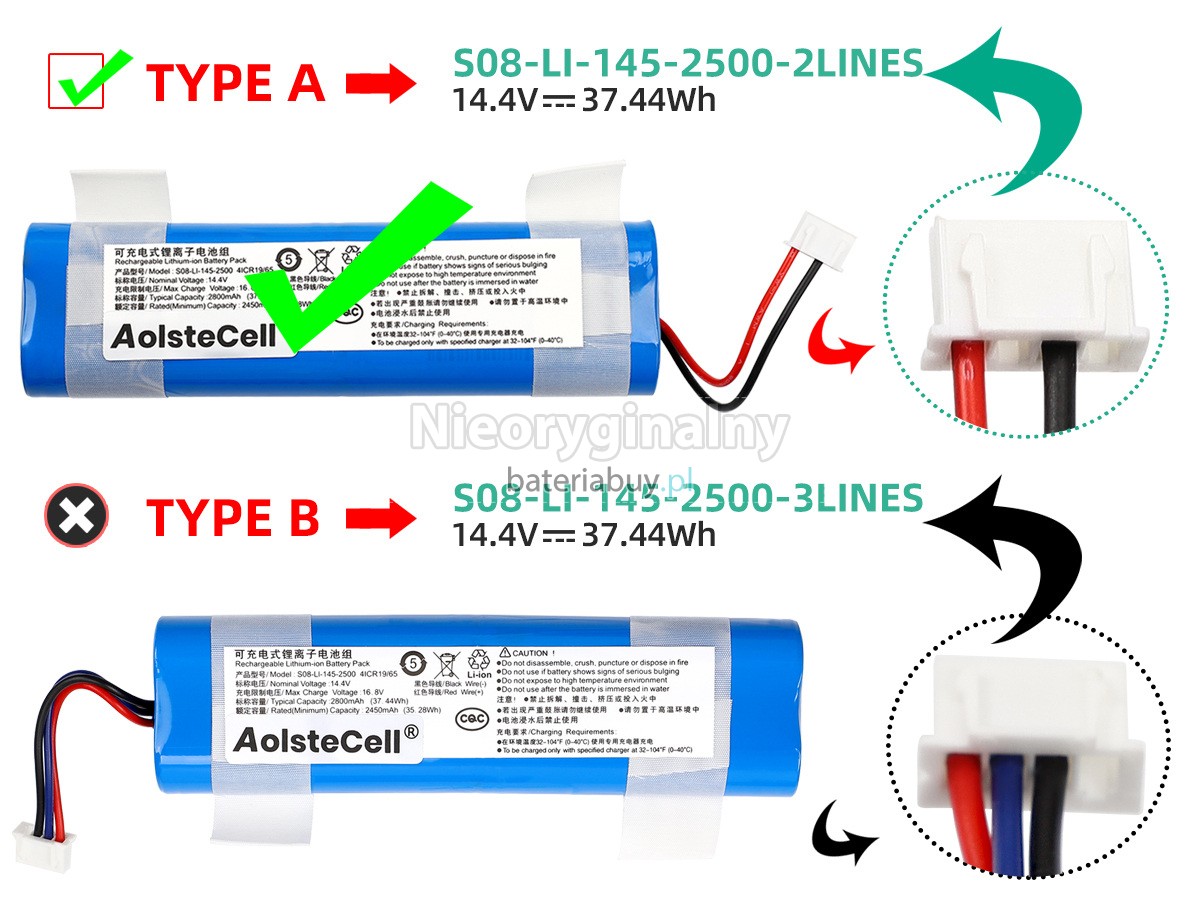 Ecovacs S08-LI-145-2500 bateria