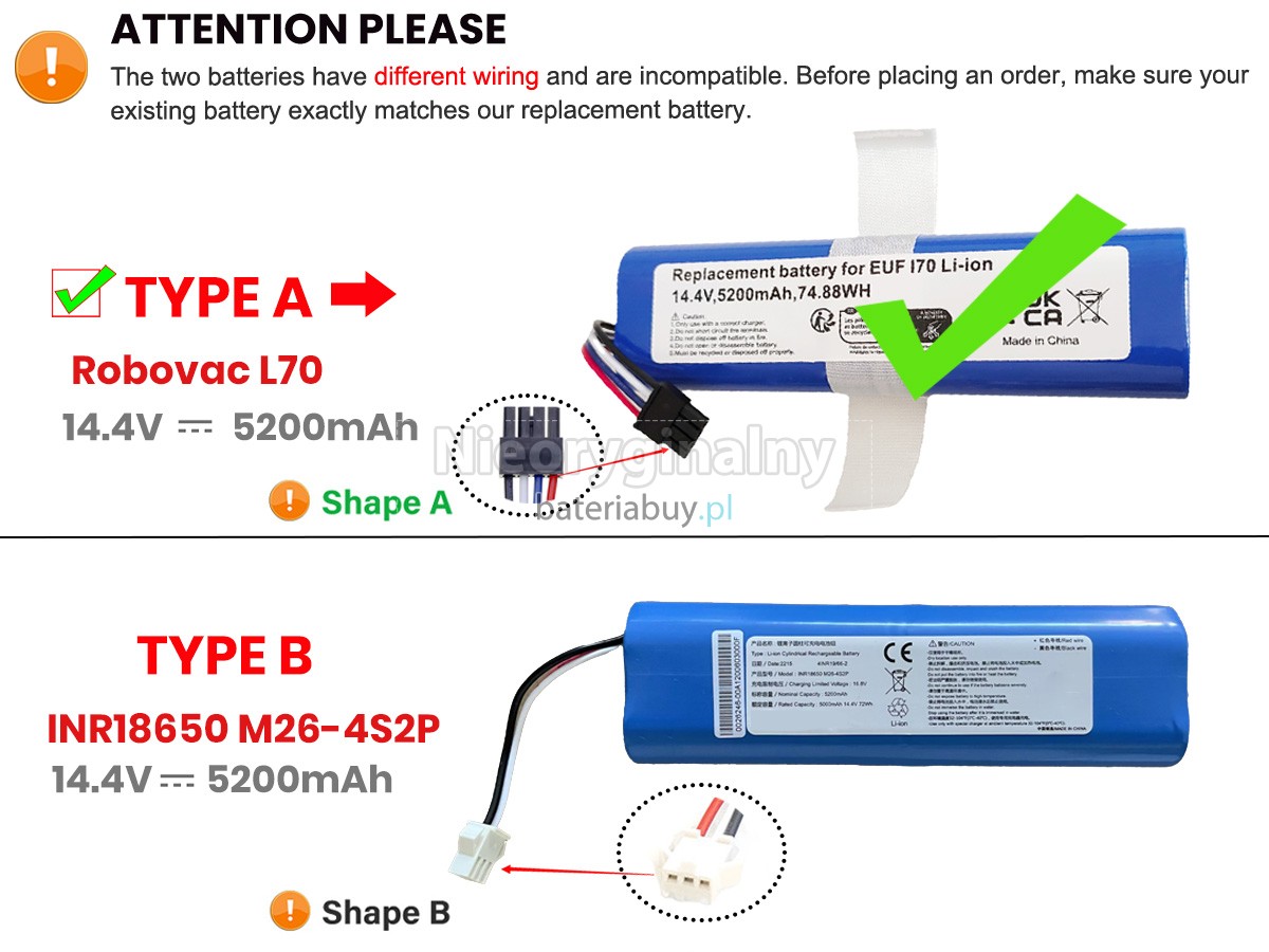 Eufy INR18650M26-4S2P bateria