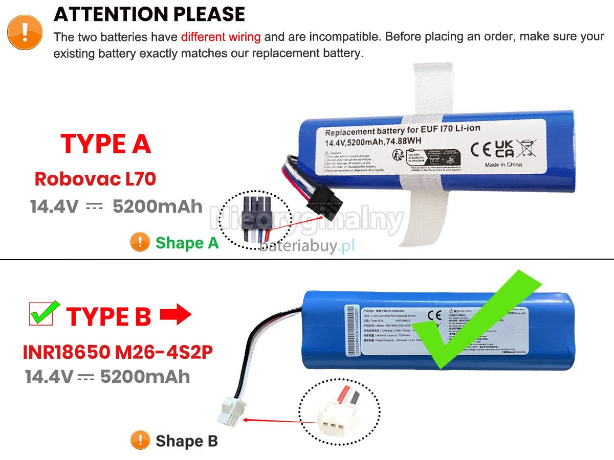 Eufy INR18650M26-4S2P bateria