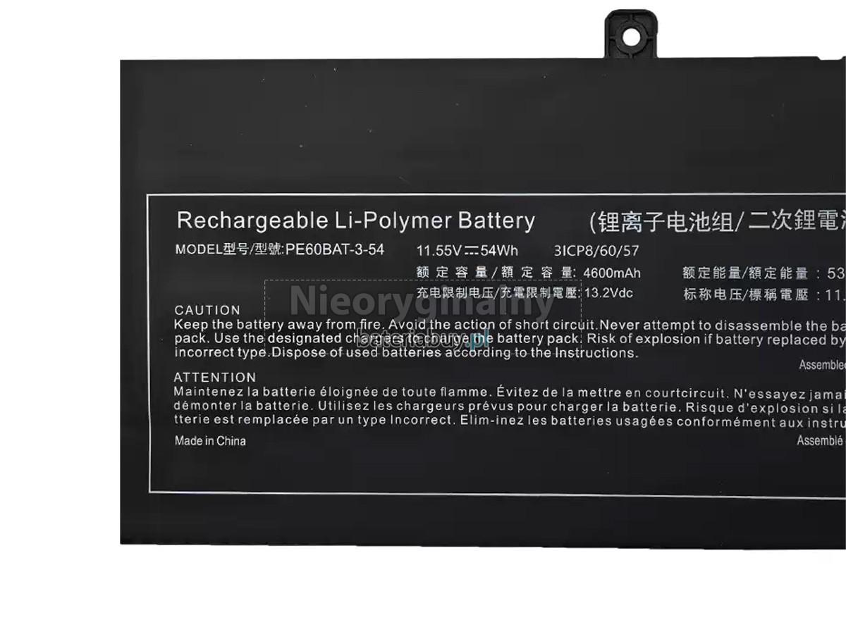 Hasee PE60BAT-3-54 bateria