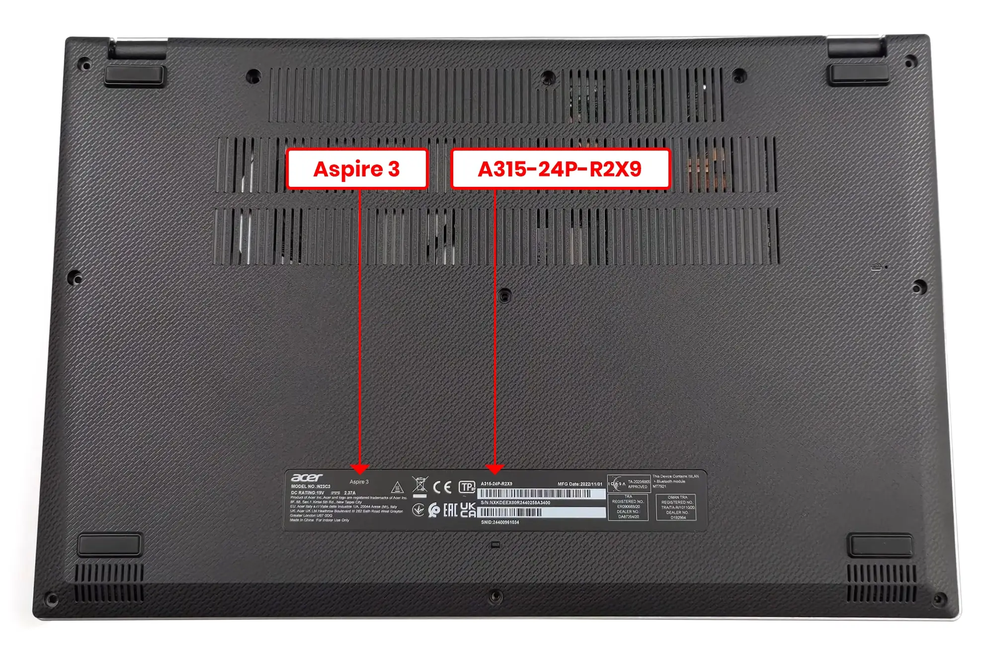 Battery Model: AP19B8K