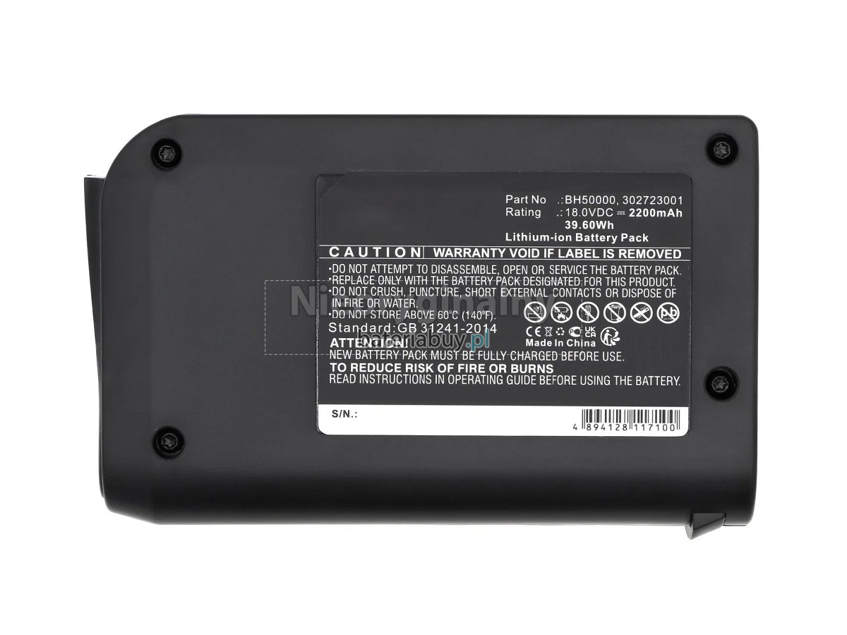 Hoover BH50000 bateria