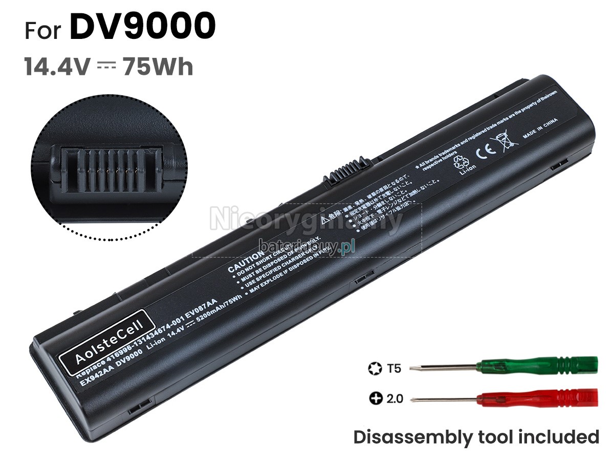 HP Pavilion DV9562EA bateria