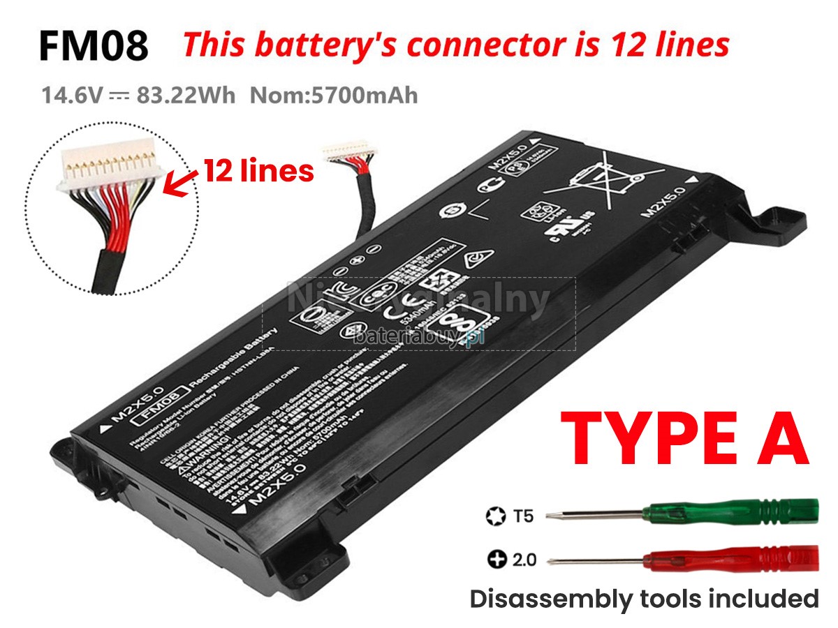 HP Omen 17-AN014TX bateria