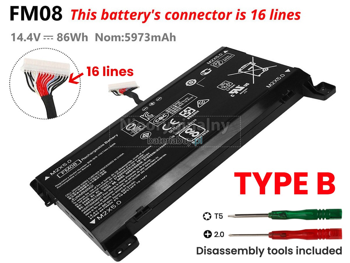 HP Omen 17-AN014TX bateria