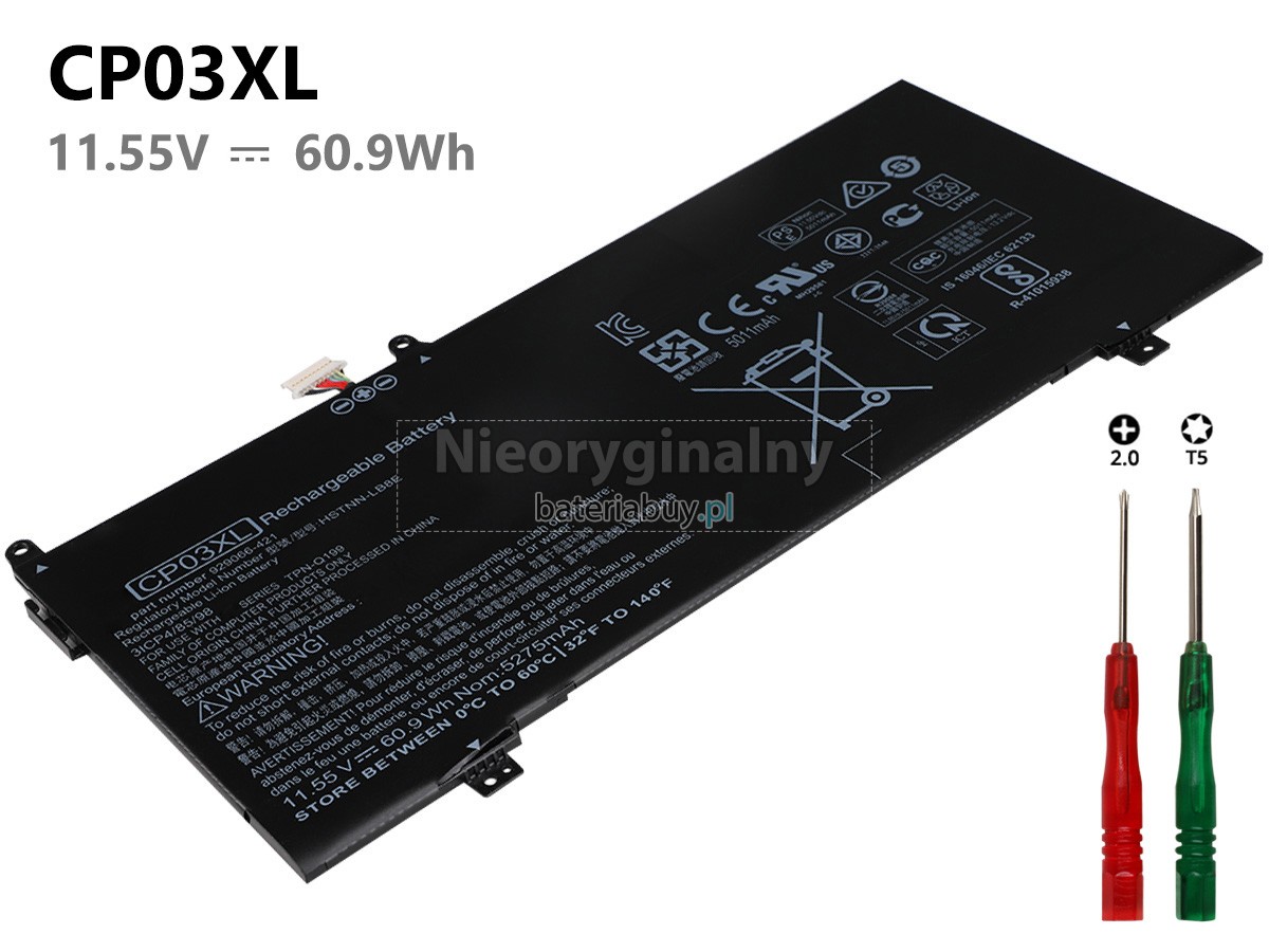 HP Spectre X360 13-AE080NZ bateria