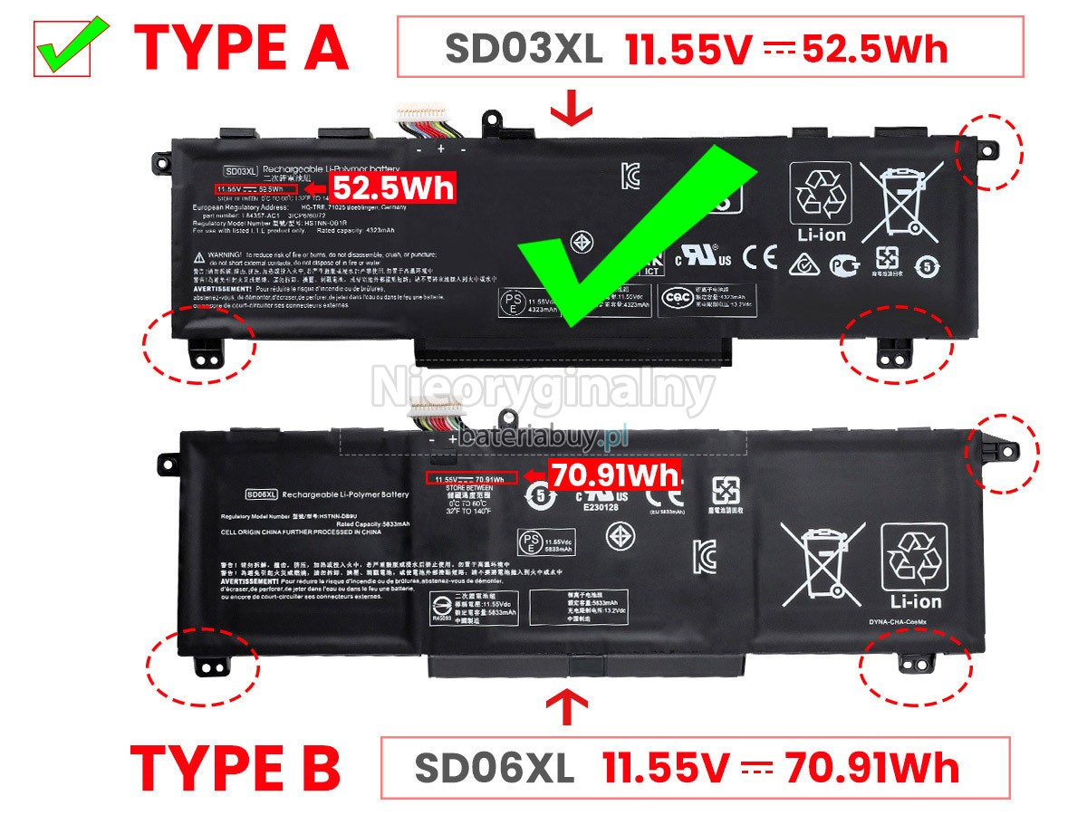 HP Omen 15-EK0023TX bateria