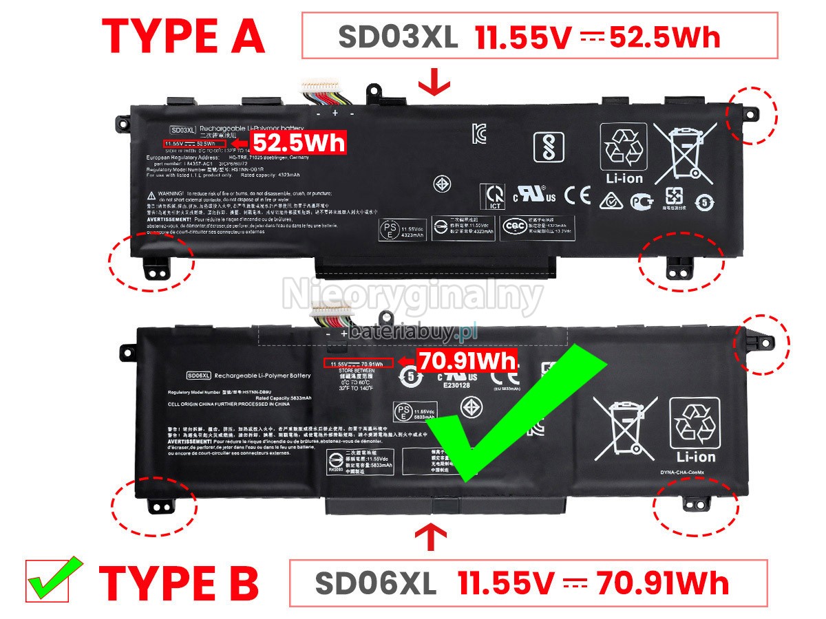 HP Omen 15-EK0023TX bateria
