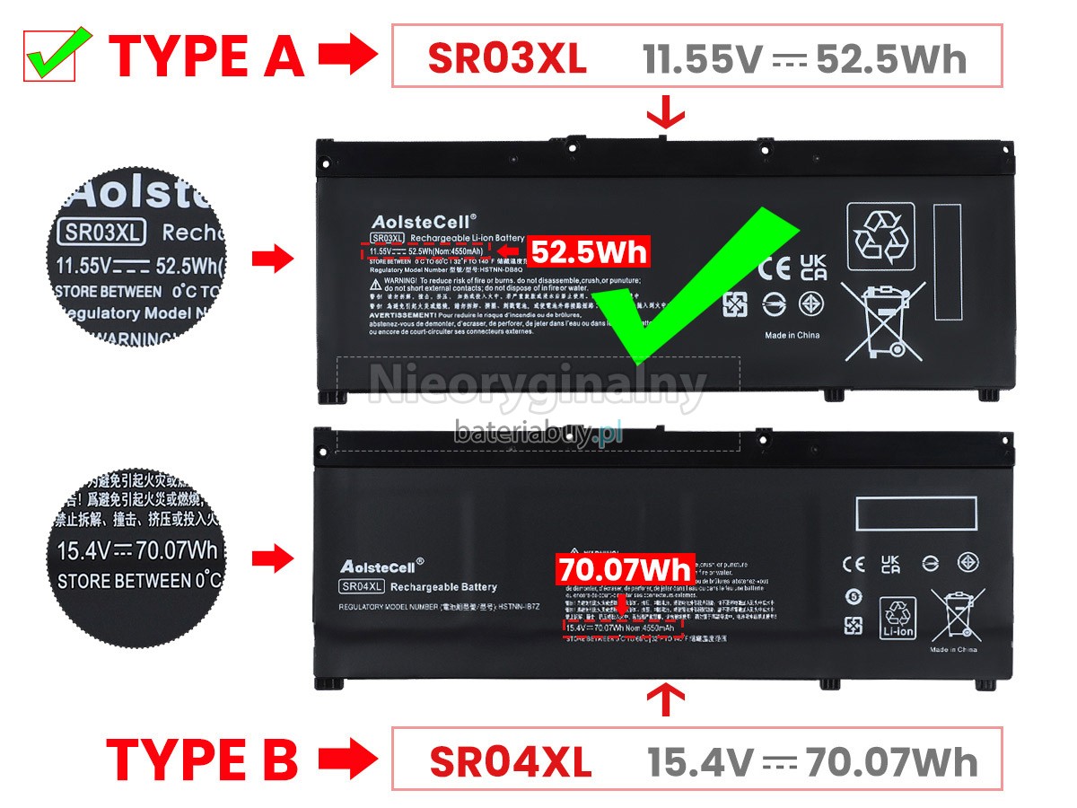 HP Omen 15-DC1005NQ bateria
