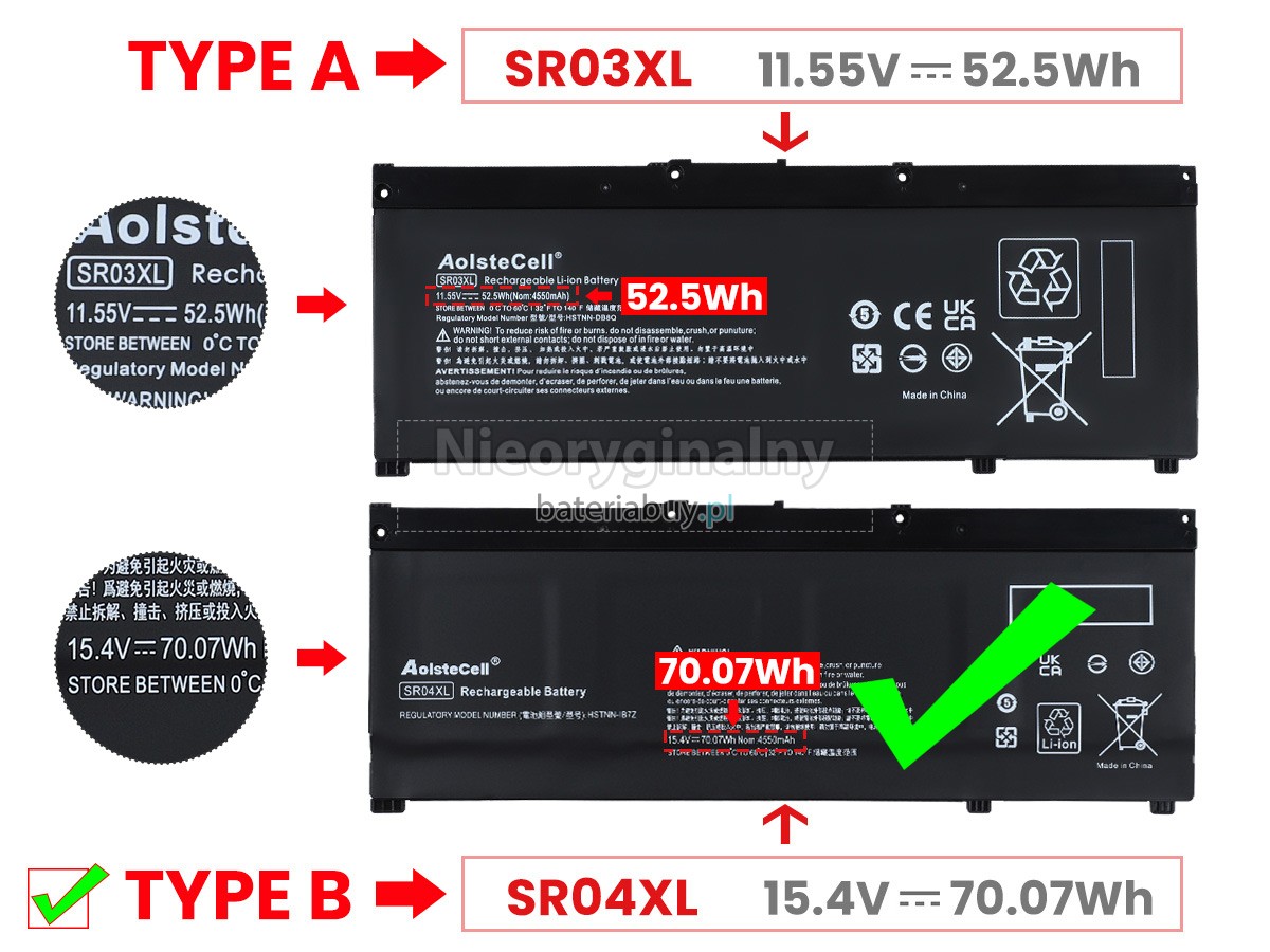 HP Omen 15-DC1005NQ bateria