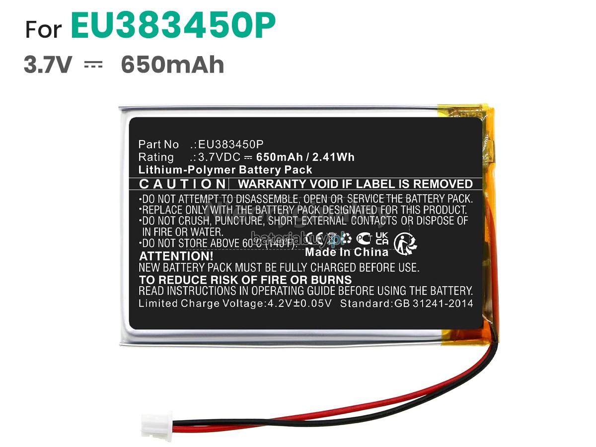 Ingenico EU383450P bateria