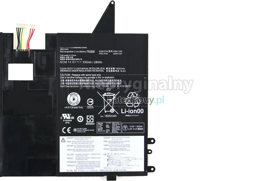 Lenovo ThinkPad HELIX 3698 bateria