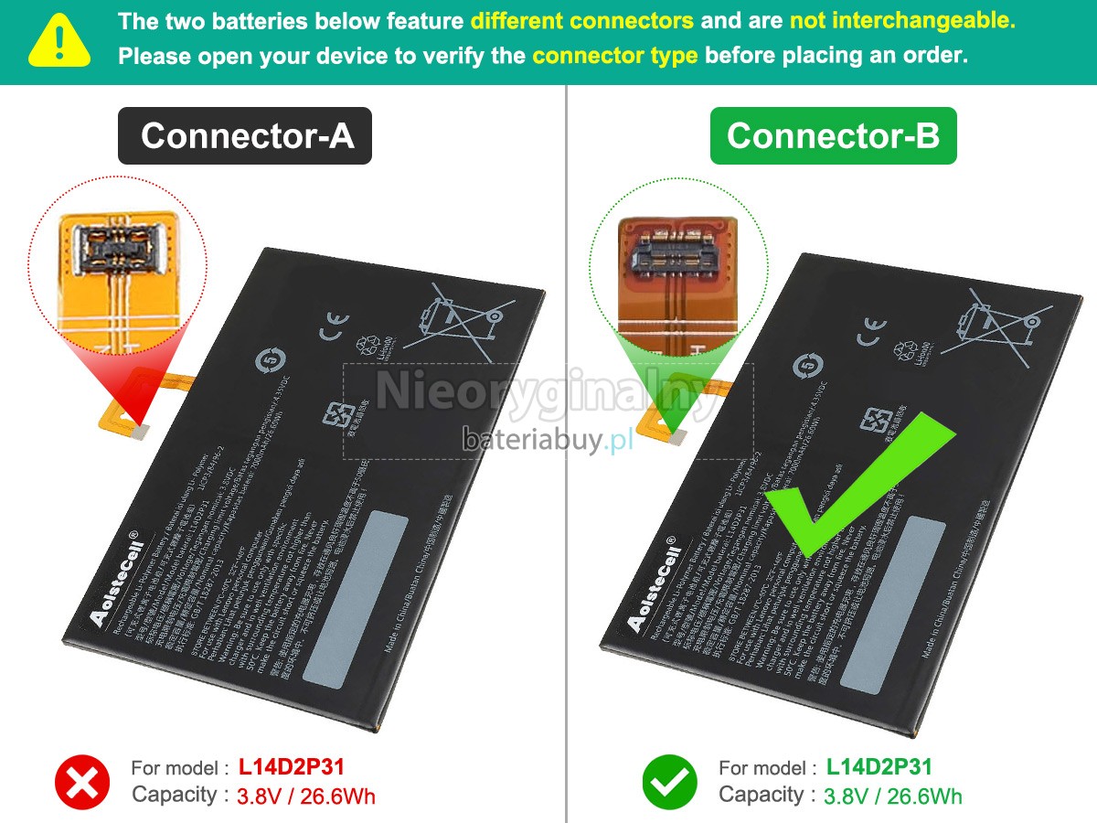 Lenovo TAB 2 A10-70F bateria