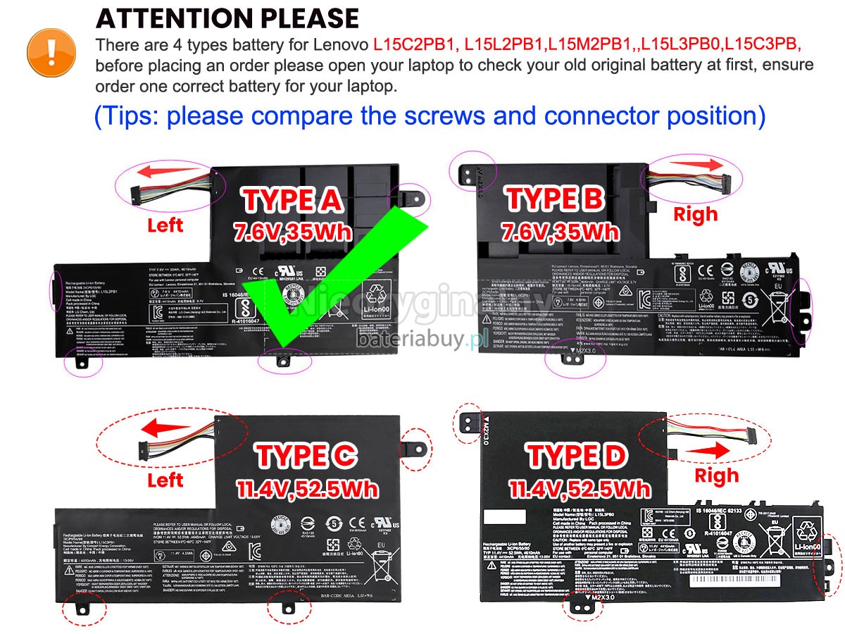 Lenovo YOGA 510-15IKB-80VC000WGE bateria
