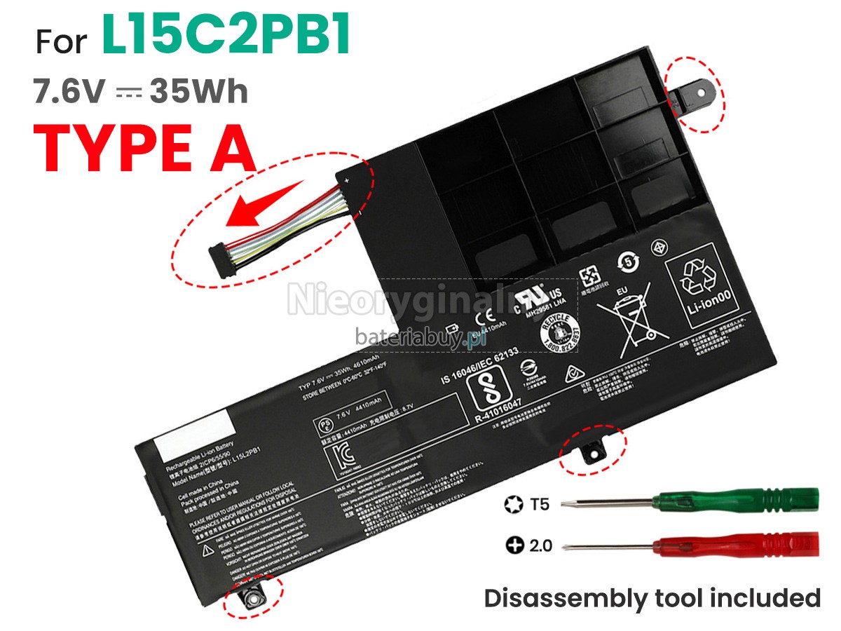 Lenovo YOGA 510-15IKB-80VC000WGE bateria