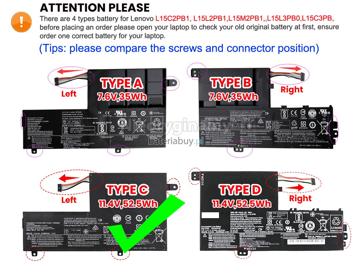 Lenovo YOGA 510-15IKB-80VC000WGE bateria