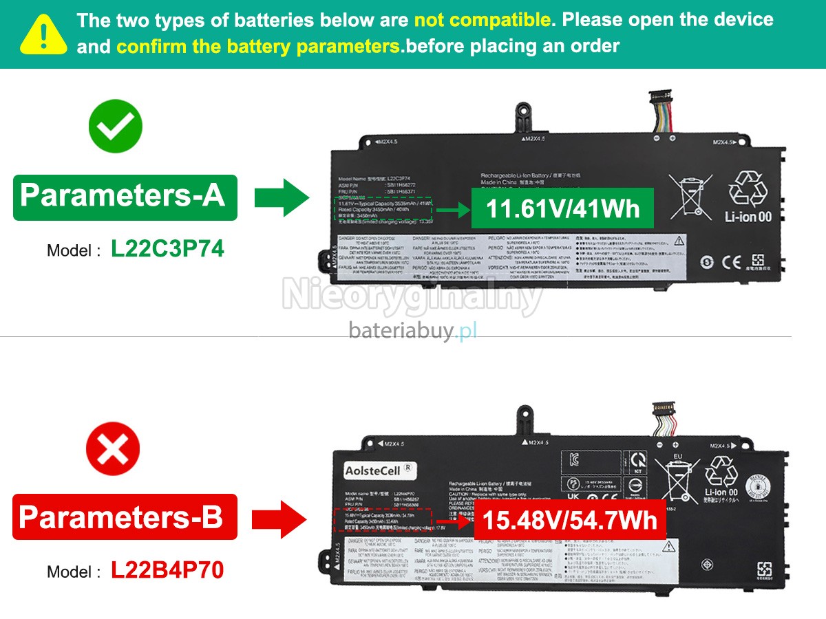 Lenovo ThinkPad X13 YOGA GEN 4-21F2004QRI bateria