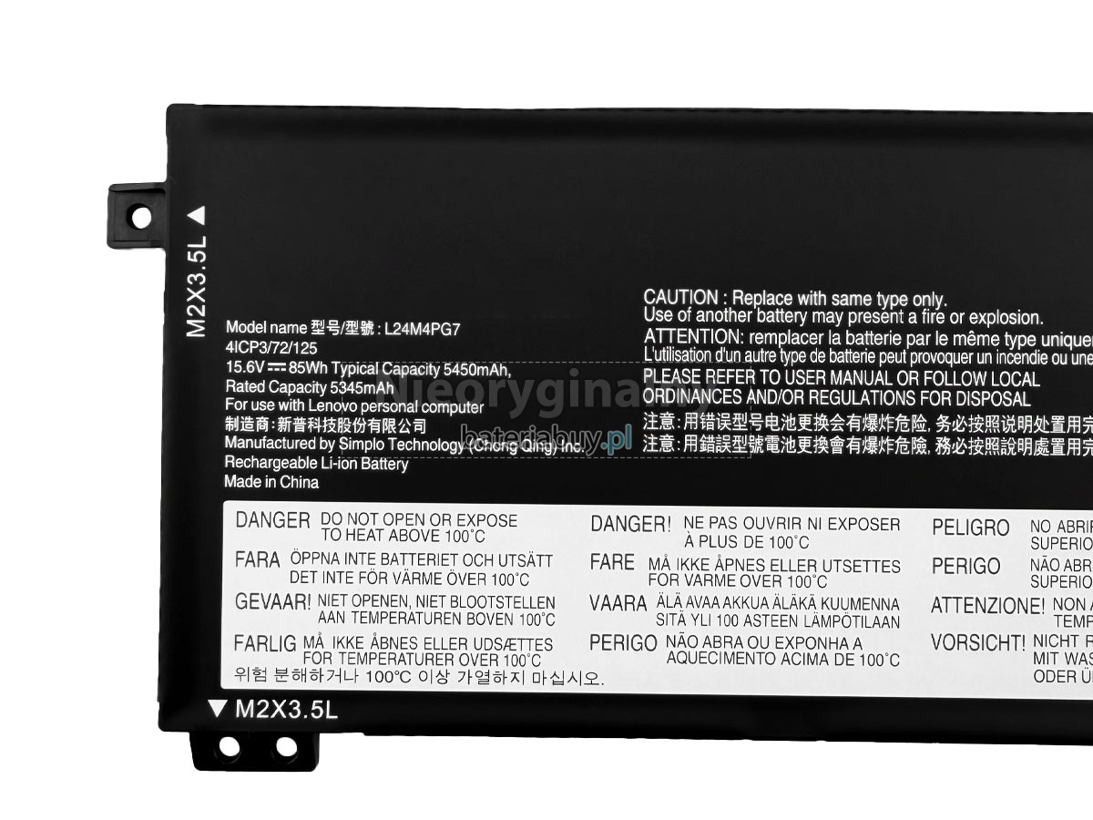 Lenovo 5B11R33852 bateria