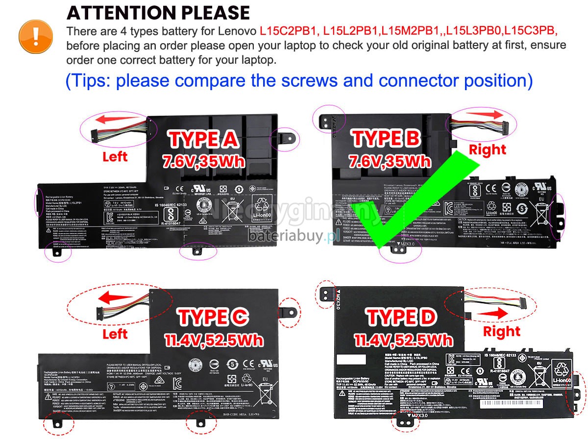 Lenovo YOGA 510-15IKB-80VC000WGE bateria
