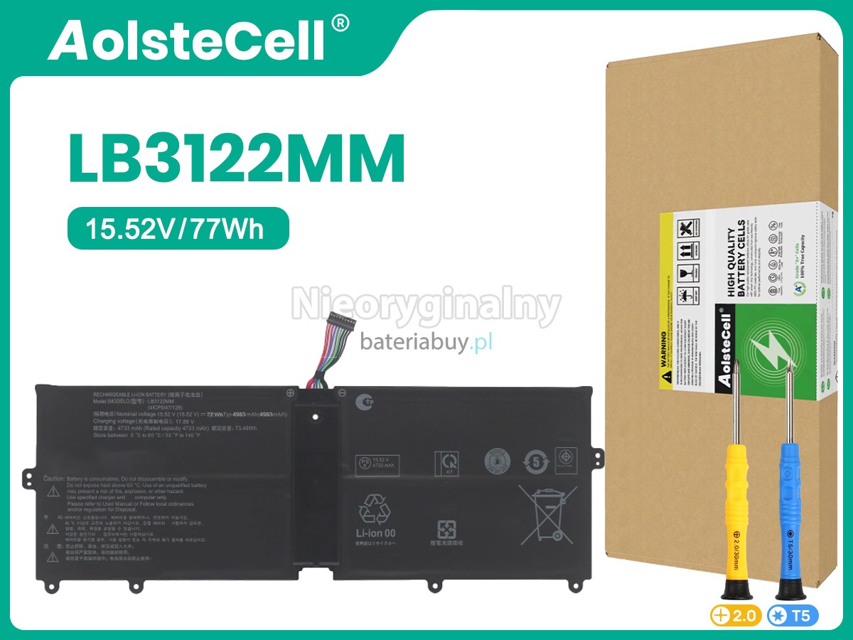 LG GRAM 16Z90S-G.AA55F bateria