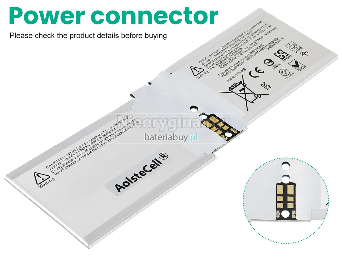 Microsoft Surface BOOK 2 1832 bateria