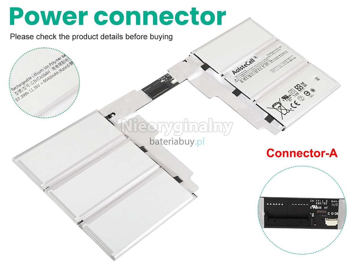 Microsoft Surface BOOK 2 1832 bateria