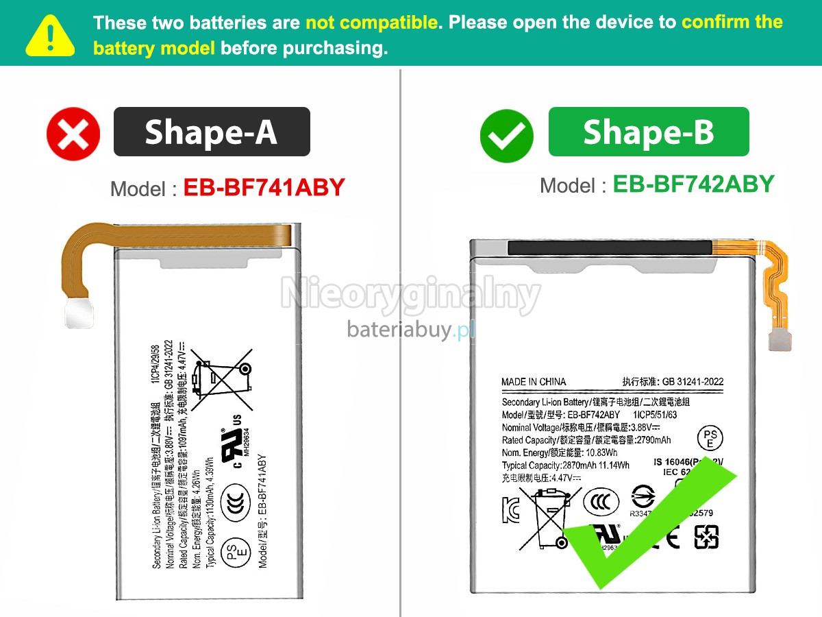 Samsung Z FLIP 6 bateria