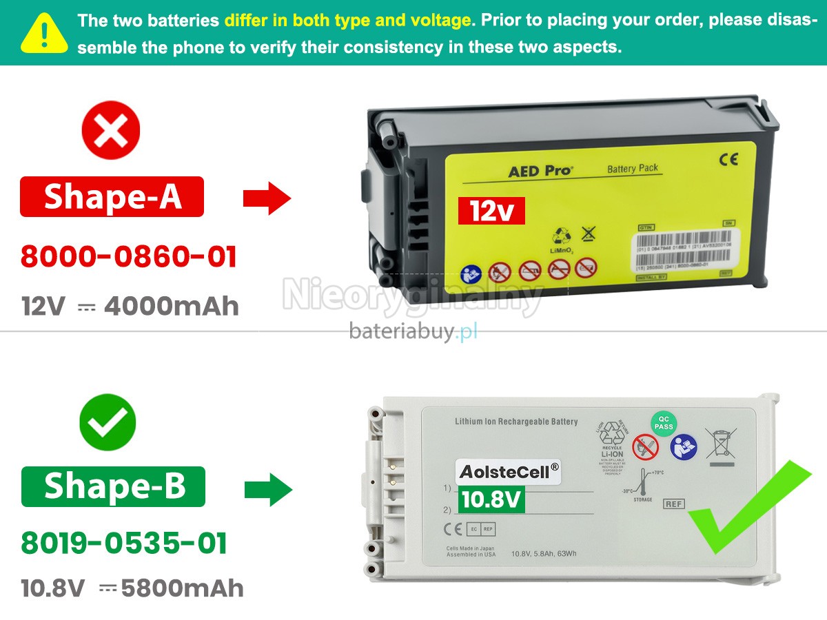 ZOLL AED PRO bateria